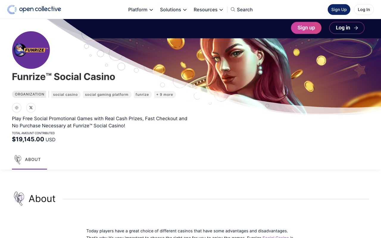 Pulsz Casino website screenshot - social casino homepage
