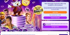 WOW Vegas website screenshot - sweepstakes casino lobby