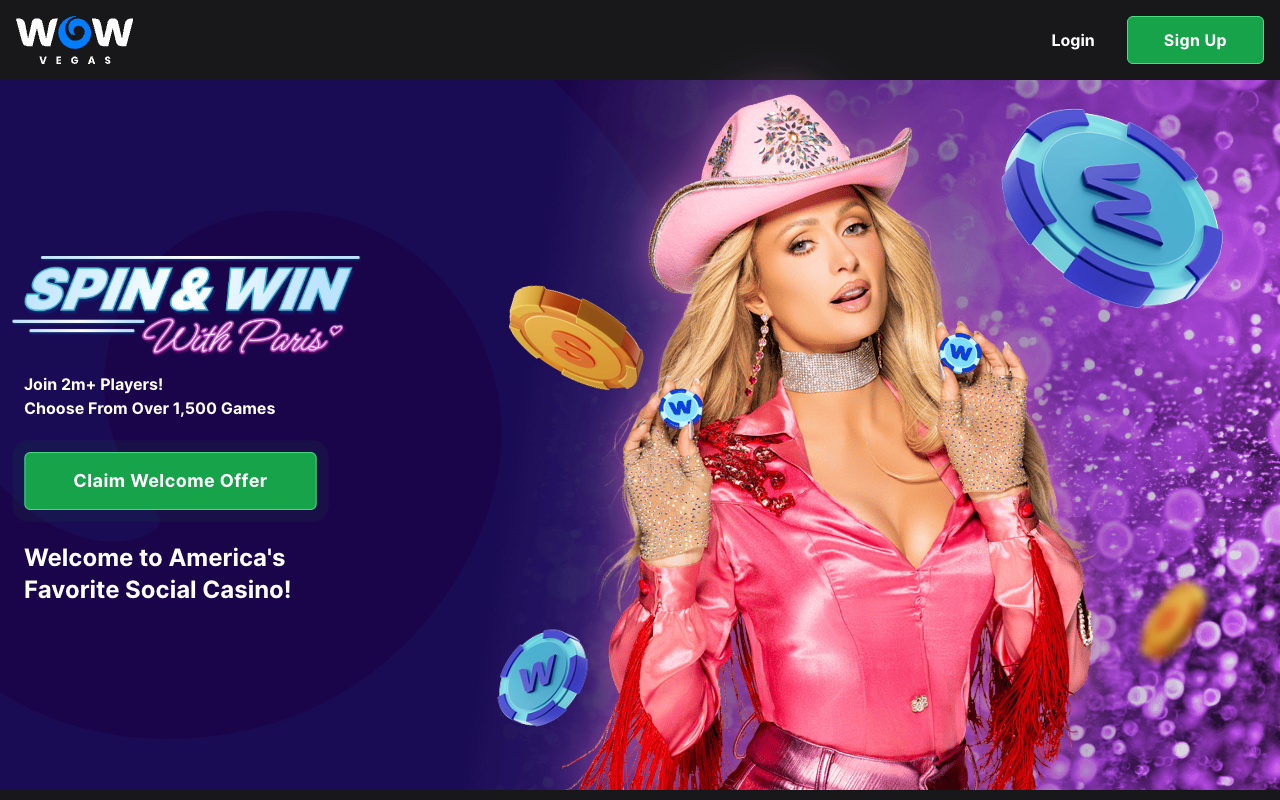 Funrize Casino website screenshot - sweepstakes gaming